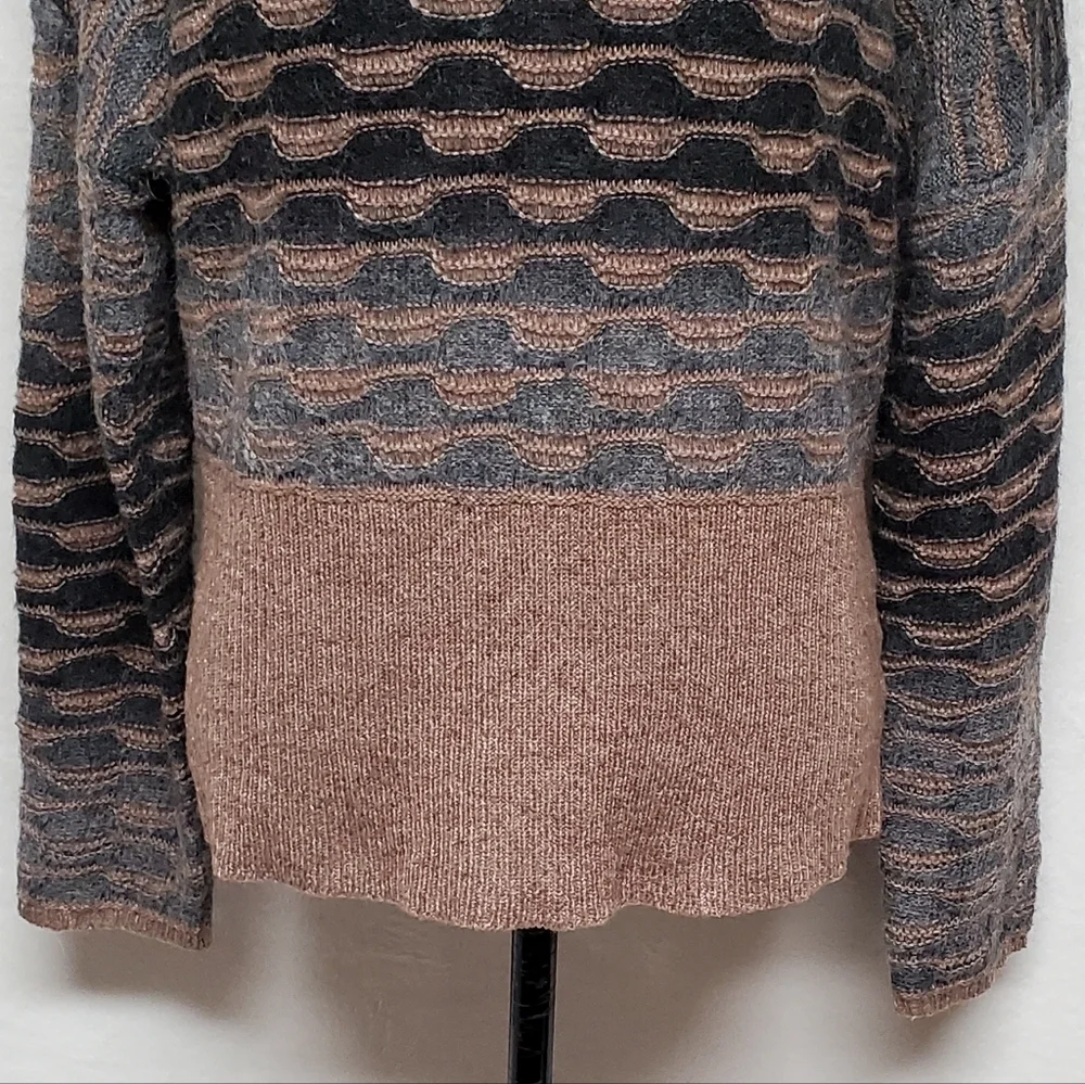 VINTAGE Y2K Jones New York Wool Mohair Multi-Knit Batwing Turtleneck Sweater XL
